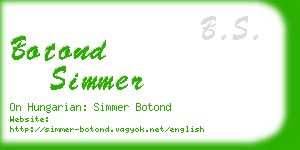 botond simmer business card